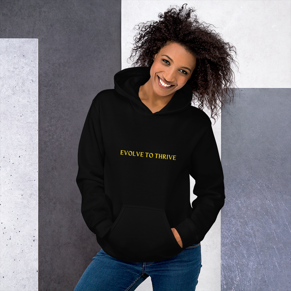 Evolve To Thrive Black Unisex Hoodie